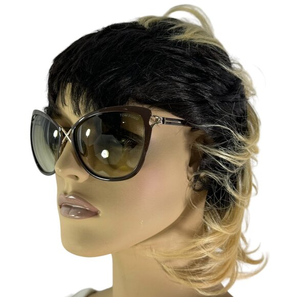 TOM FORD Tortoise Brown Frame Celia Women\'s Sunglasses Made in Italy main image 10
